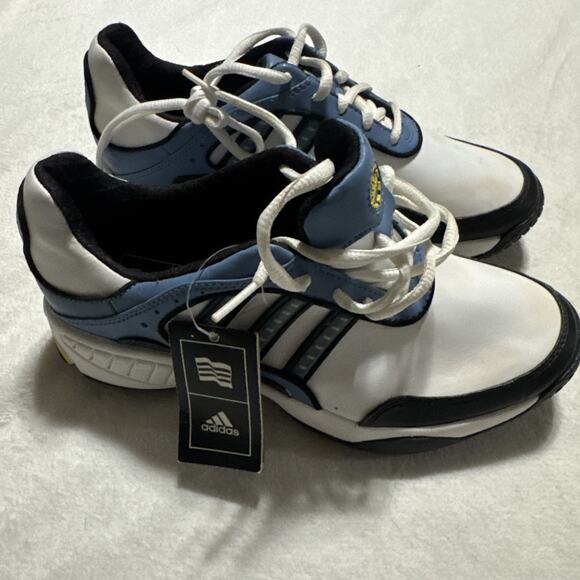 NWT Adidas Response US 6.5 Golf cleats adiPRENE white blue black yellow Y2K - Picture 1 of 15